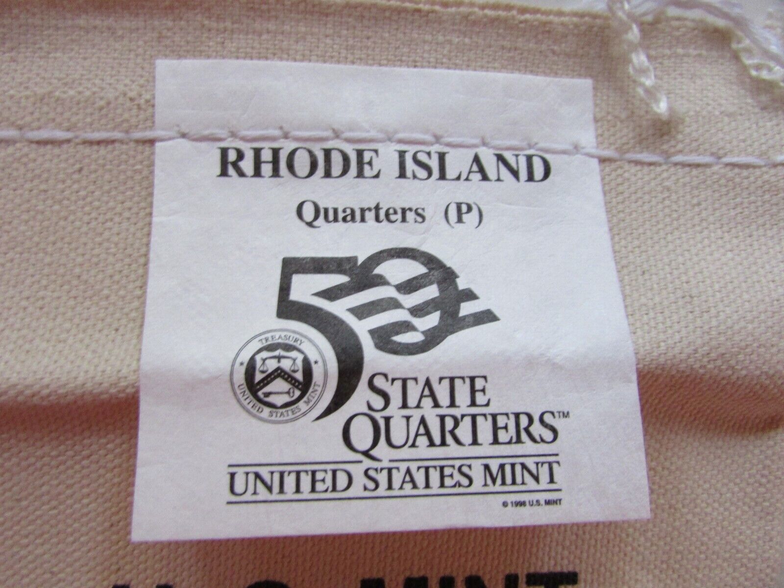 $425,000.00 Potential? Unopened Mint Bag - 2001P Rhode Island Qtrs!  425 Government Surplus Auction - Photo #2