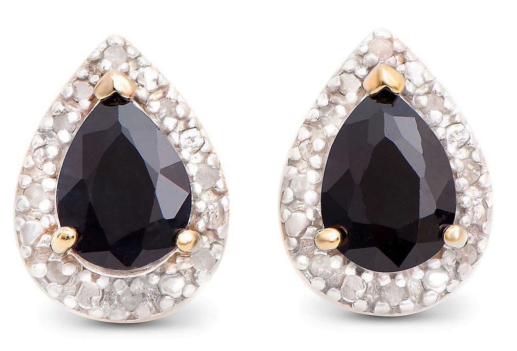 $2,285 Value! 2.87 Cts Natural Diamond & Sapphire 18KGP Designer Earrings NEW  285 Government Surplus Auction - Photo #3