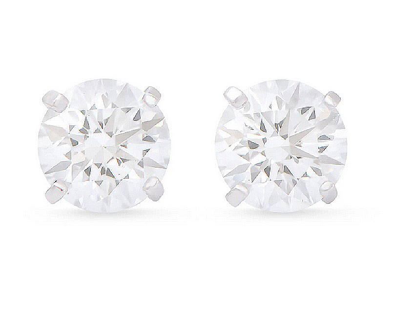 $6,795 Value!  2.06 Cts IGI Certified  Lab Grown Diamond 14K Gold Earrings E-F VVS  NEW