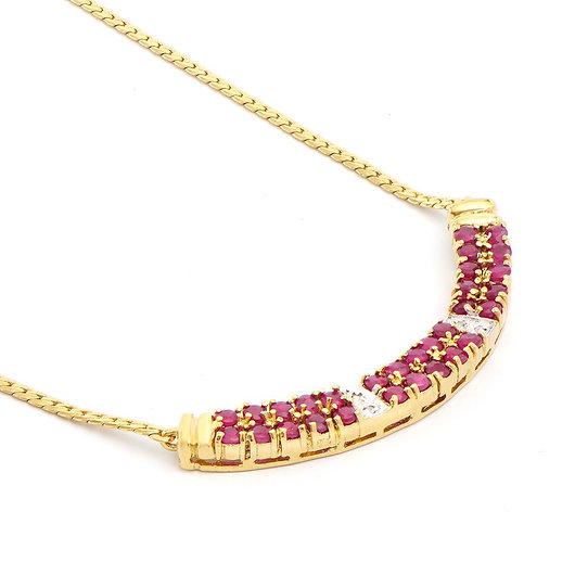 $2,285 Value! 2.29 Cts Natural Ruby & Diamond Designer Necklace NEW  285 Government Surplus Auction - Photo #3