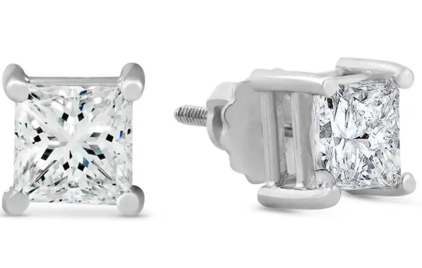 $7,695 Value! 2.04 CTW IGI Certified Princess Cut Lab Diamonds Designer 14K Earrings NEW  695 Government Surplus Auction - Photo #3