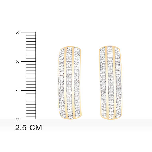 $2,285 Value! 0.32 Ctw Natural Diamonds 18KGP Designer Earrings NEW  285 Government Surplus Auction - Photo #2