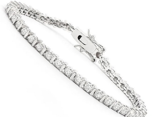 NEW $2,375 Value! 0.36 Ctw Natural Diamonds Designer Bracelet  375 Government Surplus Auction - Photo #2