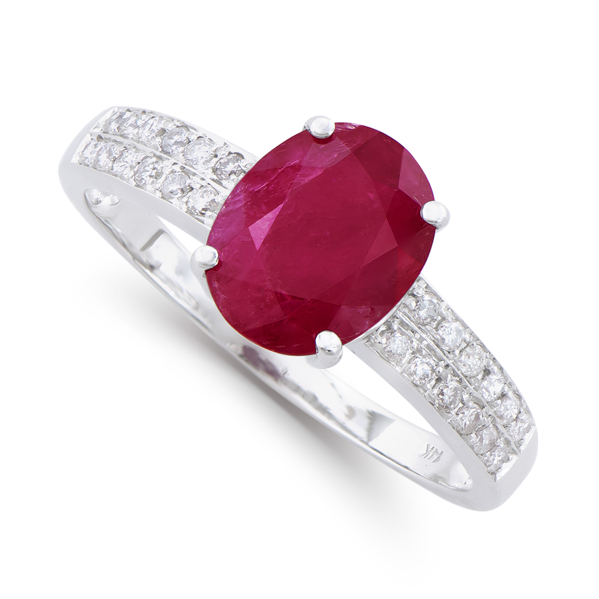 $5,895 Value!  2.25 Cts GLS Certified Natural Ruby Diamond 14K Gold Designer Ring NEW