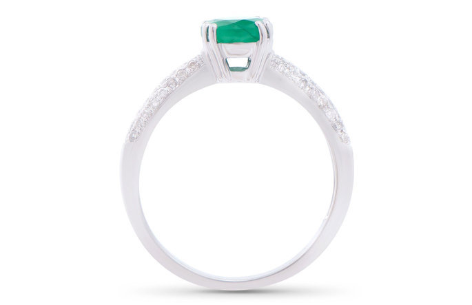 $6,215 Value! 1.30 Cts GLS Certified Natural Diamond Emerald 14K Gold Designer Ring NEW  215 Government Surplus Auction - Photo #5