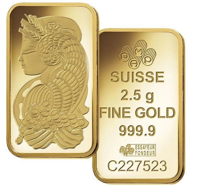 Great Investment! PAMP Suisse Gold Bar, 2.5 Gram, .9999 Pure  IRA Approved  9999 Government Surplus Auction - Photo #3