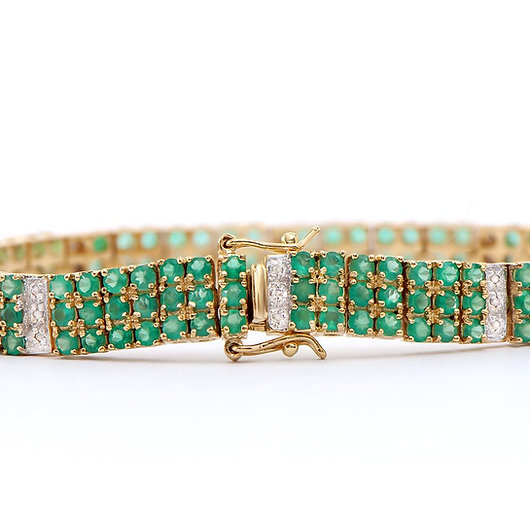 $2,895 Value! 6.38 Cts Natural Green Agate & Diamond 18KGP Designer Bracelet NEW  895 Government Surplus Auction - Photo #2