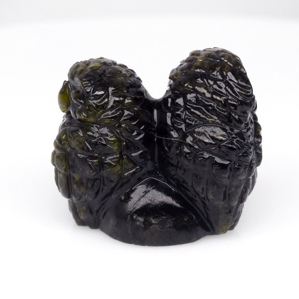 WE SHIP  17.75ct Natural Green Tourmaline Owl Carving   Government Surplus Auction - Photo #4