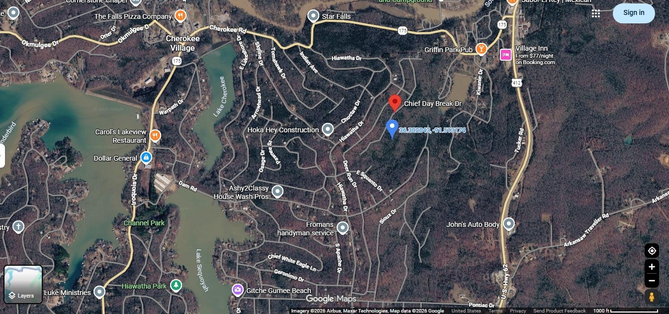 Lake Sequoyah Area**Close to Lake*Hillcrest Circle*W/Amenities**Taxes Current**Cherokee Village Ar Jeep Cherokee Government Surplus Auction - Photo #2