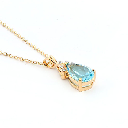 $1,895 Value! 5.09 cts Natural Blue Topaz & Diamond 18KGP Designer Necklace  895 Government Surplus Auction - Photo #3