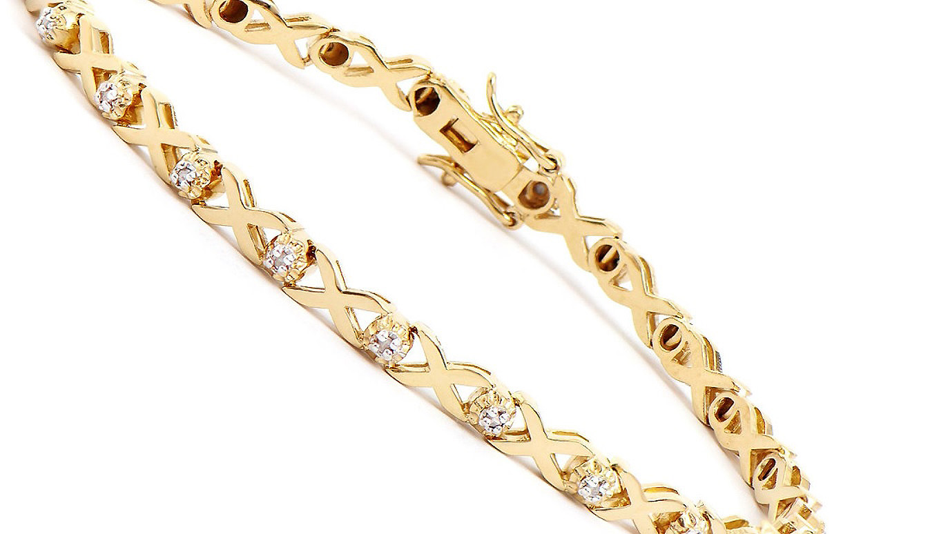 $2,375 Value!  0.20 Ctw Natural Diamond Designer Bracelet NEW