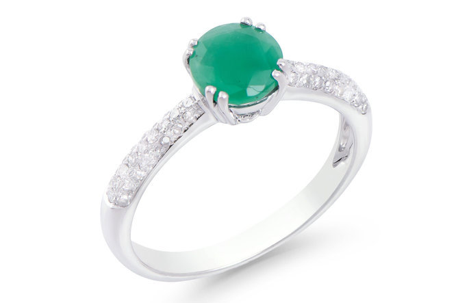 $6,215 Value! 1.30 Cts GLS Certified Natural Diamond Emerald 14K Gold Designer Ring NEW  215 Government Surplus Auction - Photo #3