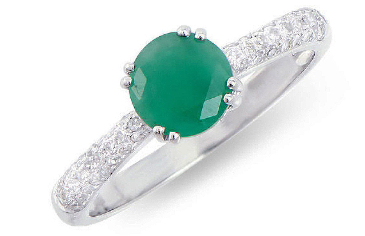 $6,215 Value! 1.30 Cts GLS Certified Natural Diamond Emerald 14K Gold Designer Ring NEW  215 Government Surplus Auction - Photo #2