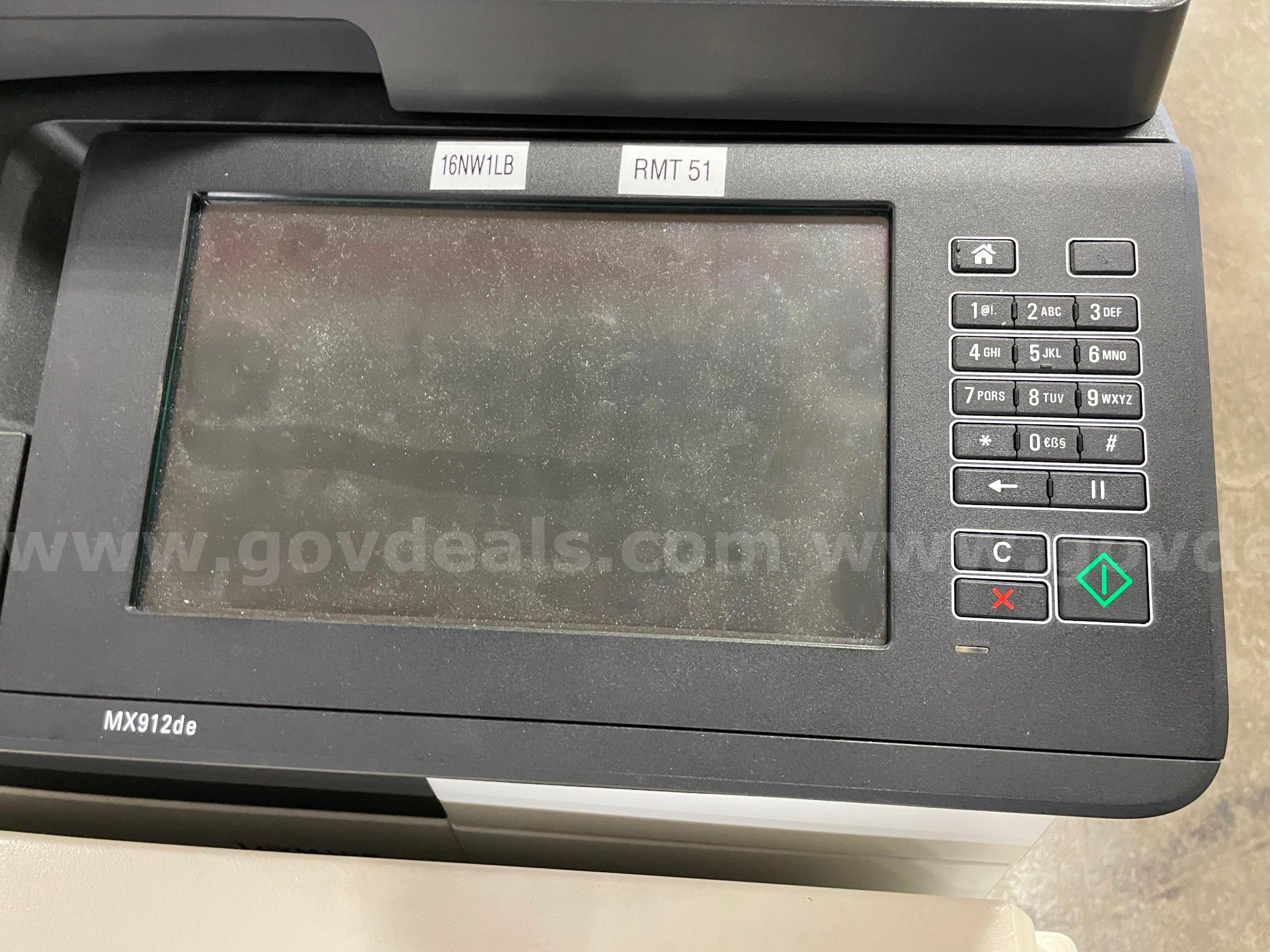 Lexmark MX912 Printer  MX912 Government Surplus Auction - Photo #3