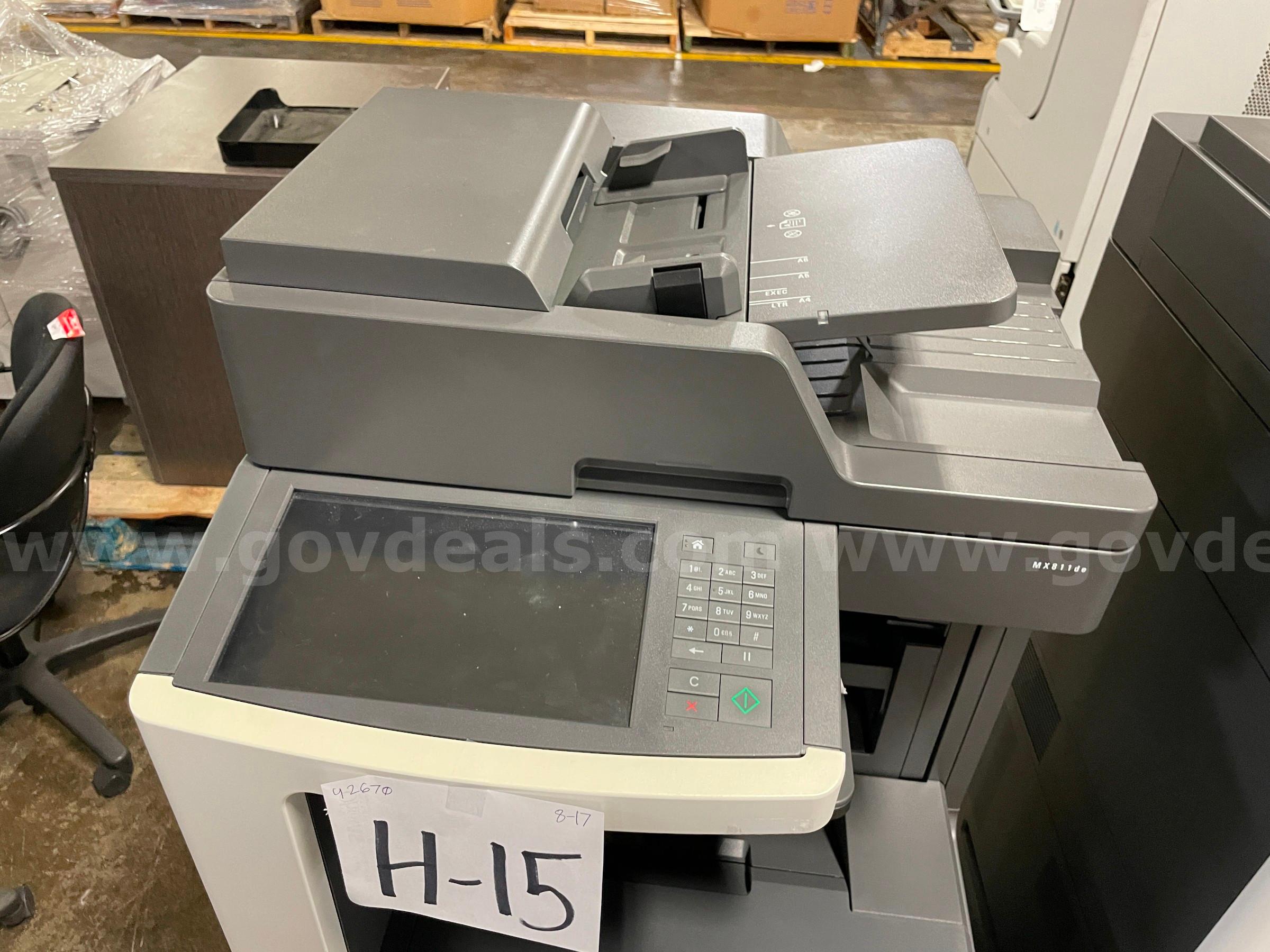 Lexmark MX811 Printer  MX811 Government Surplus Auction - Photo #5