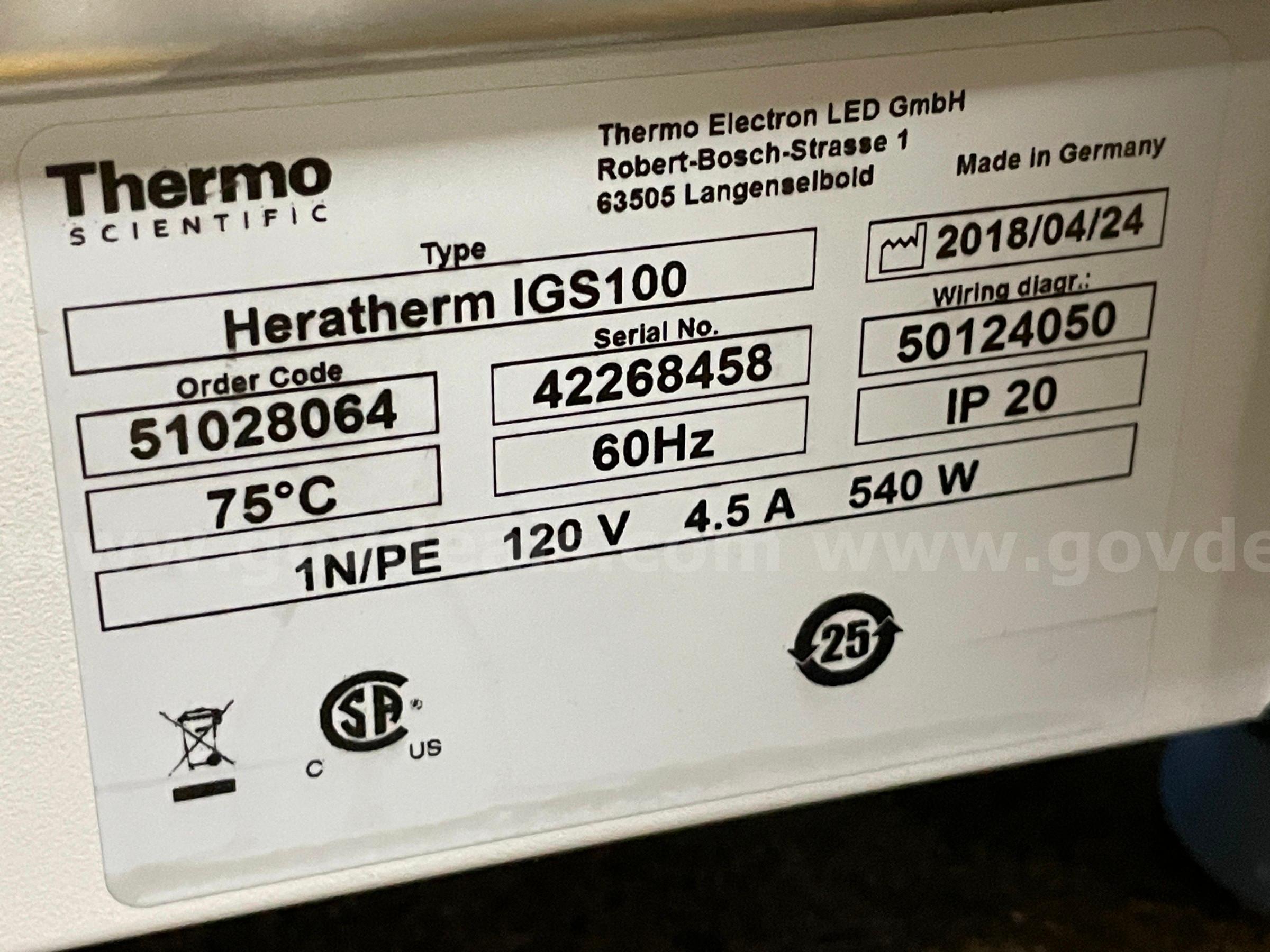 Thermo Scientific HeraTherm Incubator   Government Surplus Auction - Photo #6