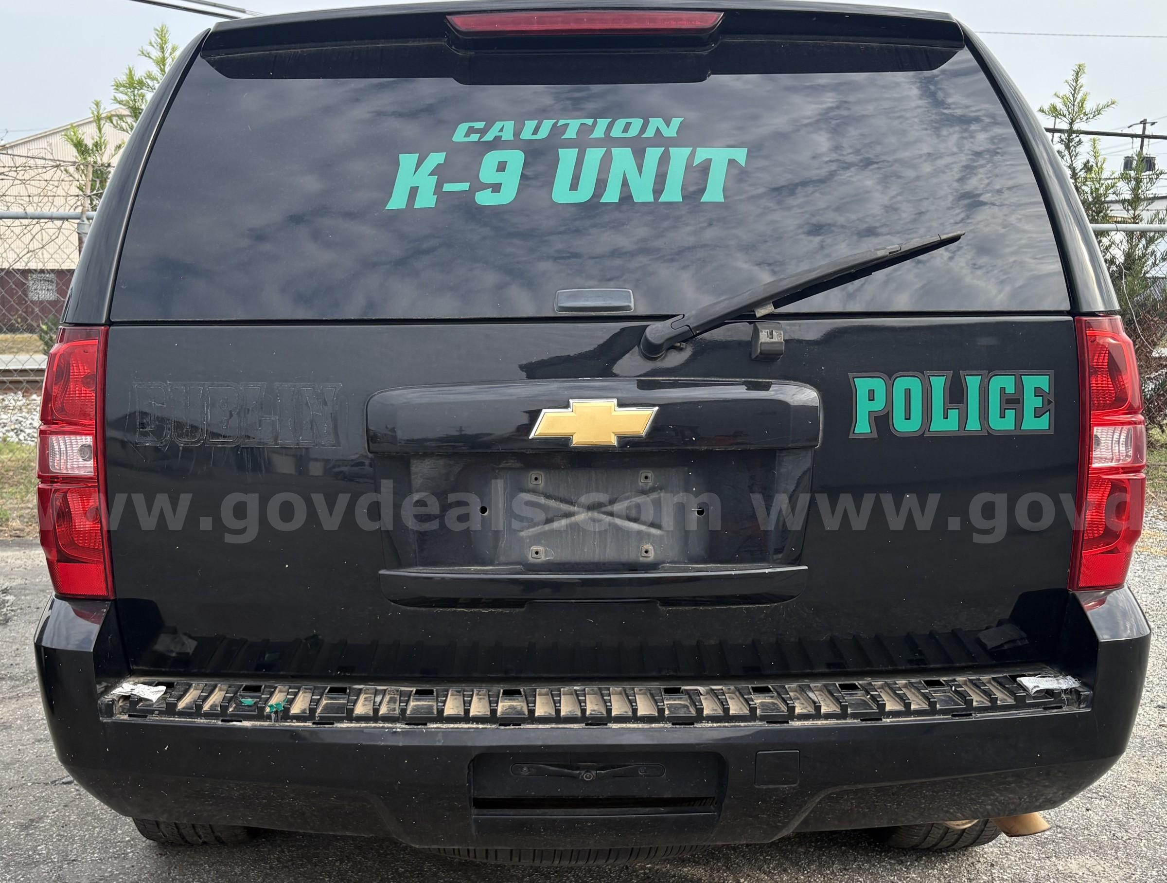 2013 Chevrolet K-9 Police Tahoe Chevrolet Tahoe Government Surplus Auction - Photo #5