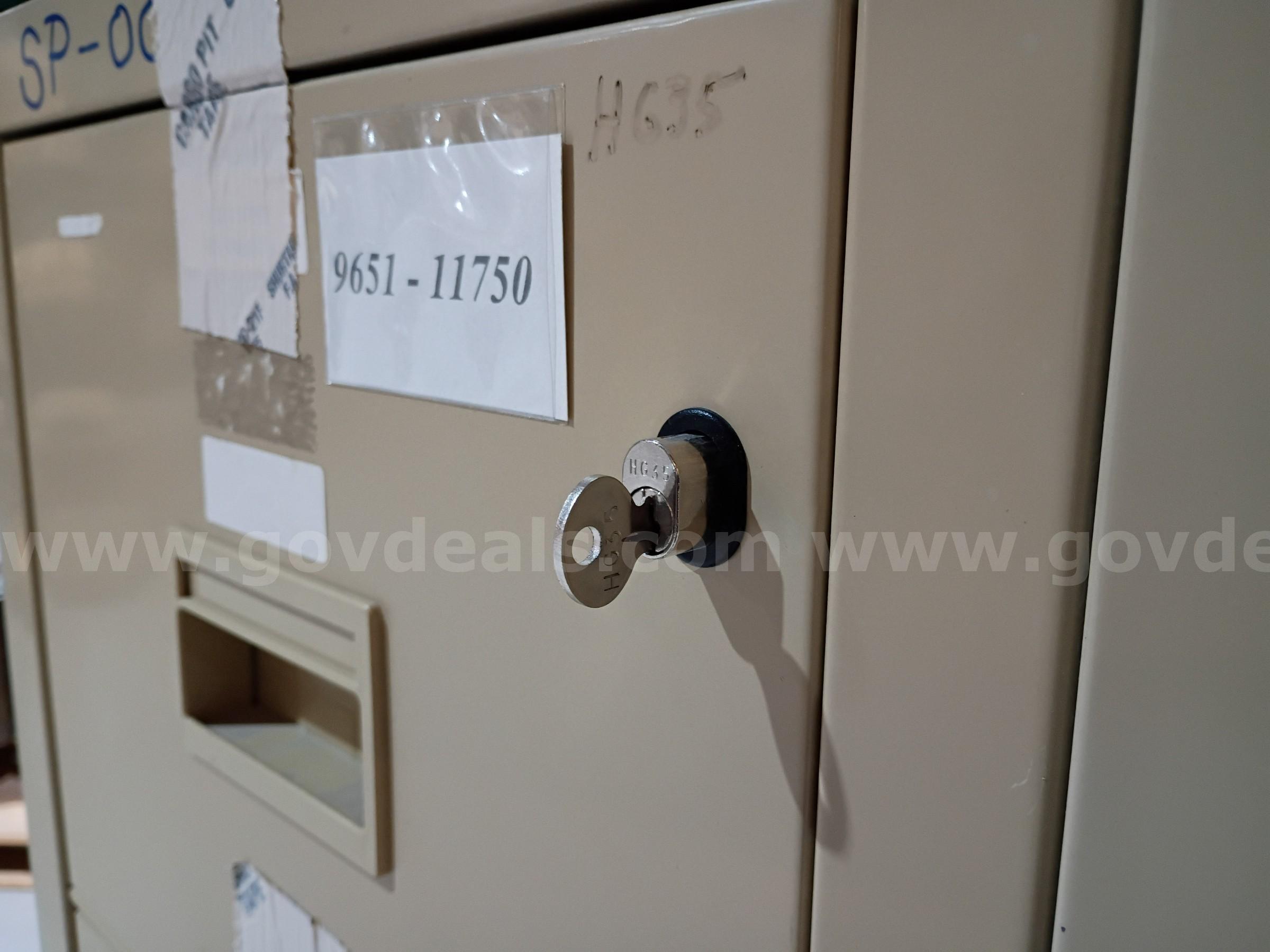Lot of 2 ea FireKing Fire Resistant File Cabinets   Government Surplus Auction - Photo #3