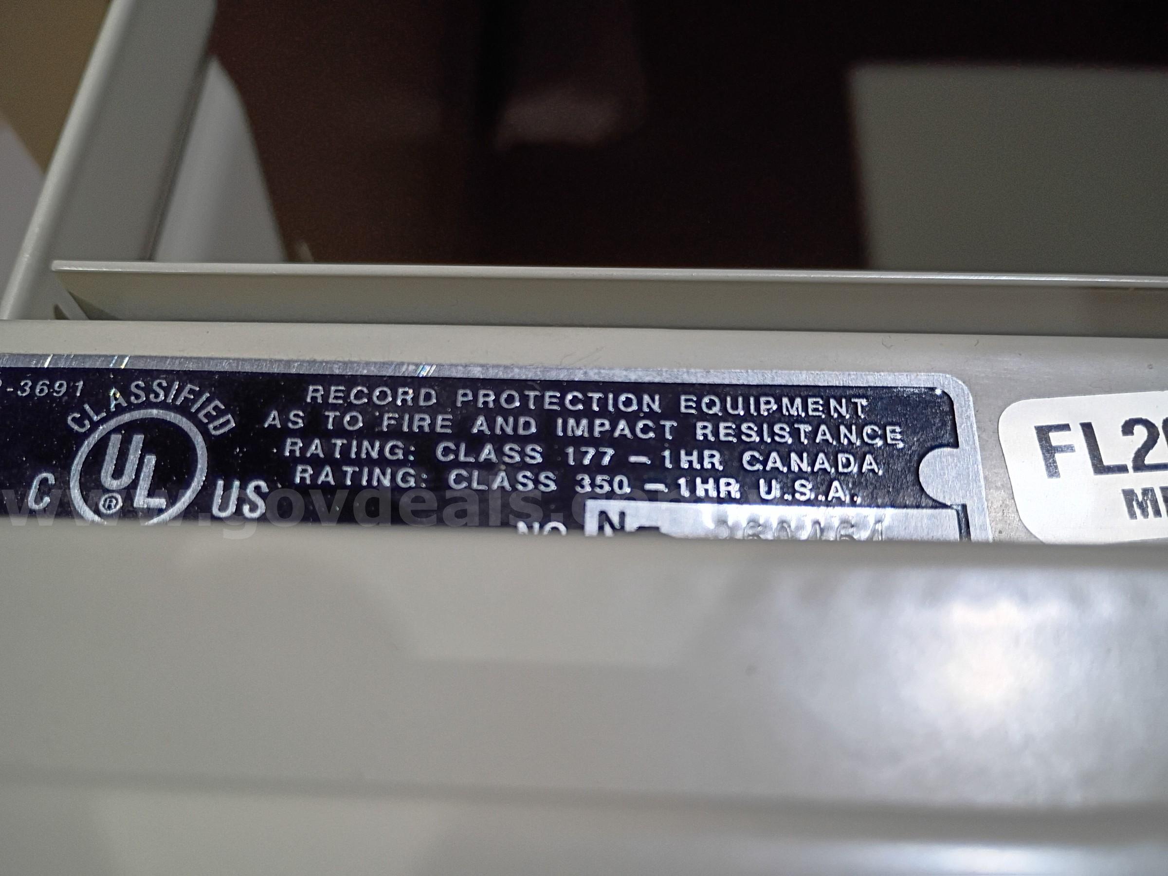 Lot of 2 ea FireKing Fire Resistant File Cabinets   Government Surplus Auction - Photo #5