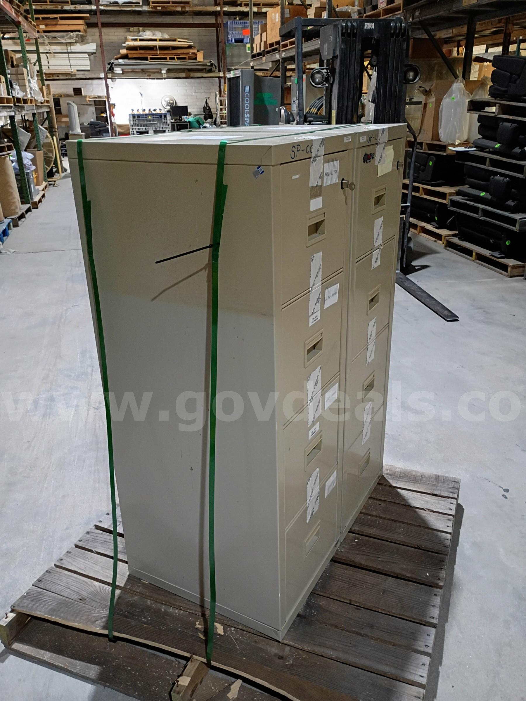 Lot of 2 ea FireKing Fire Resistant File Cabinets   Government Surplus Auction - Photo #6