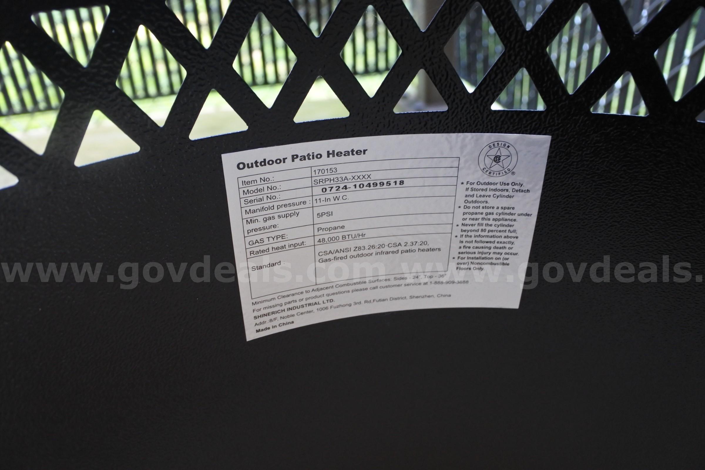 HEATERS, LOT OF 2 PATIO   Government Surplus Auction - Photo #5