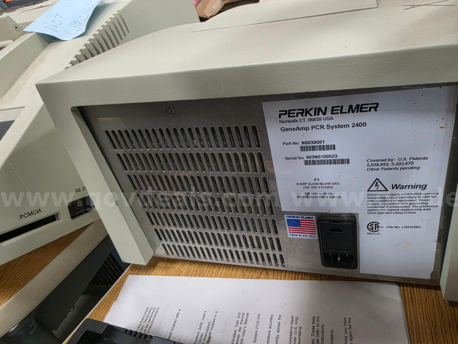 Lot of 2 Perkin Elmer GeneAmp PCR System 2400 Units – Parts Only / Not Working Perkin Elmer 2400 Government Surplus Auction - Photo #3