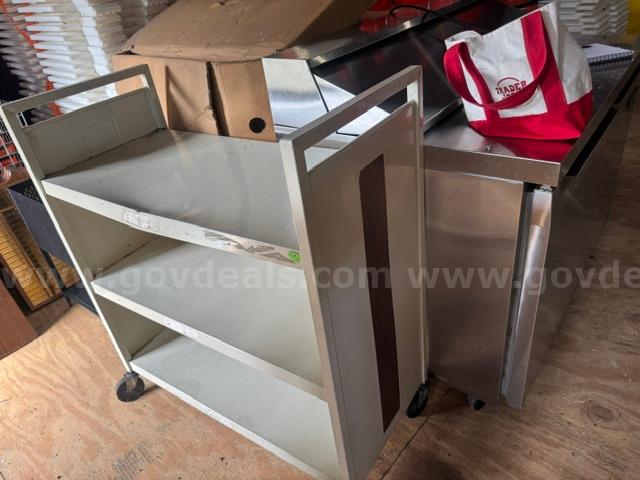 Rolling Metal Shelf   Government Surplus Auction - Primary Photo
