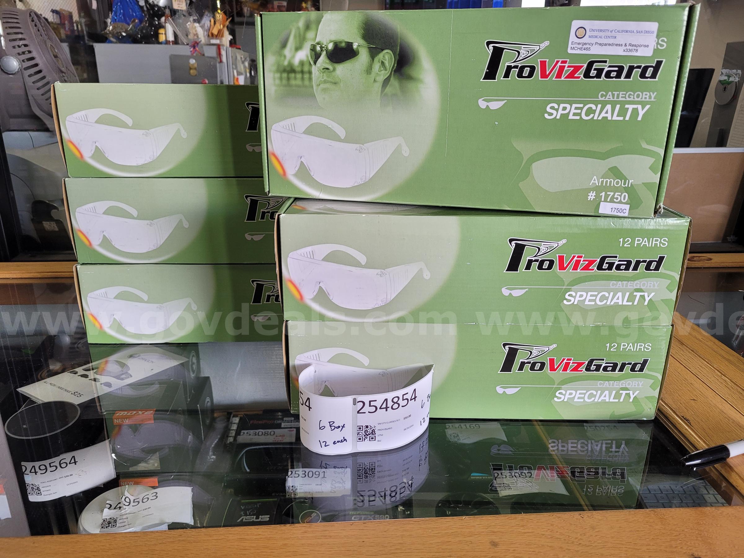 SAFETY GLASSES SET: CLEAR PROVIZGARD 1750 Government Surplus Auction - Primary Photo