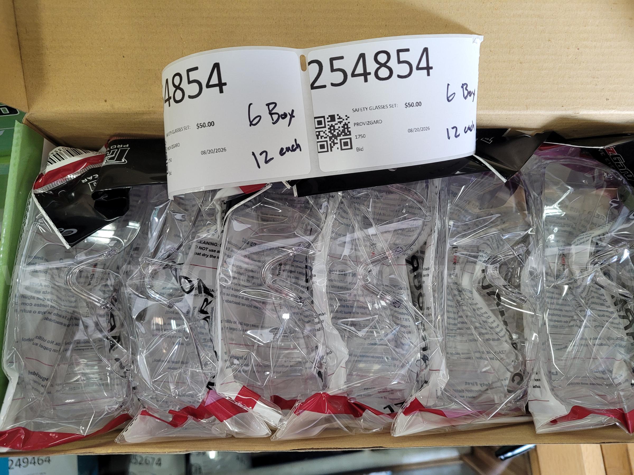 SAFETY GLASSES SET: CLEAR PROVIZGARD 1750 Government Surplus Auction - Photo #2