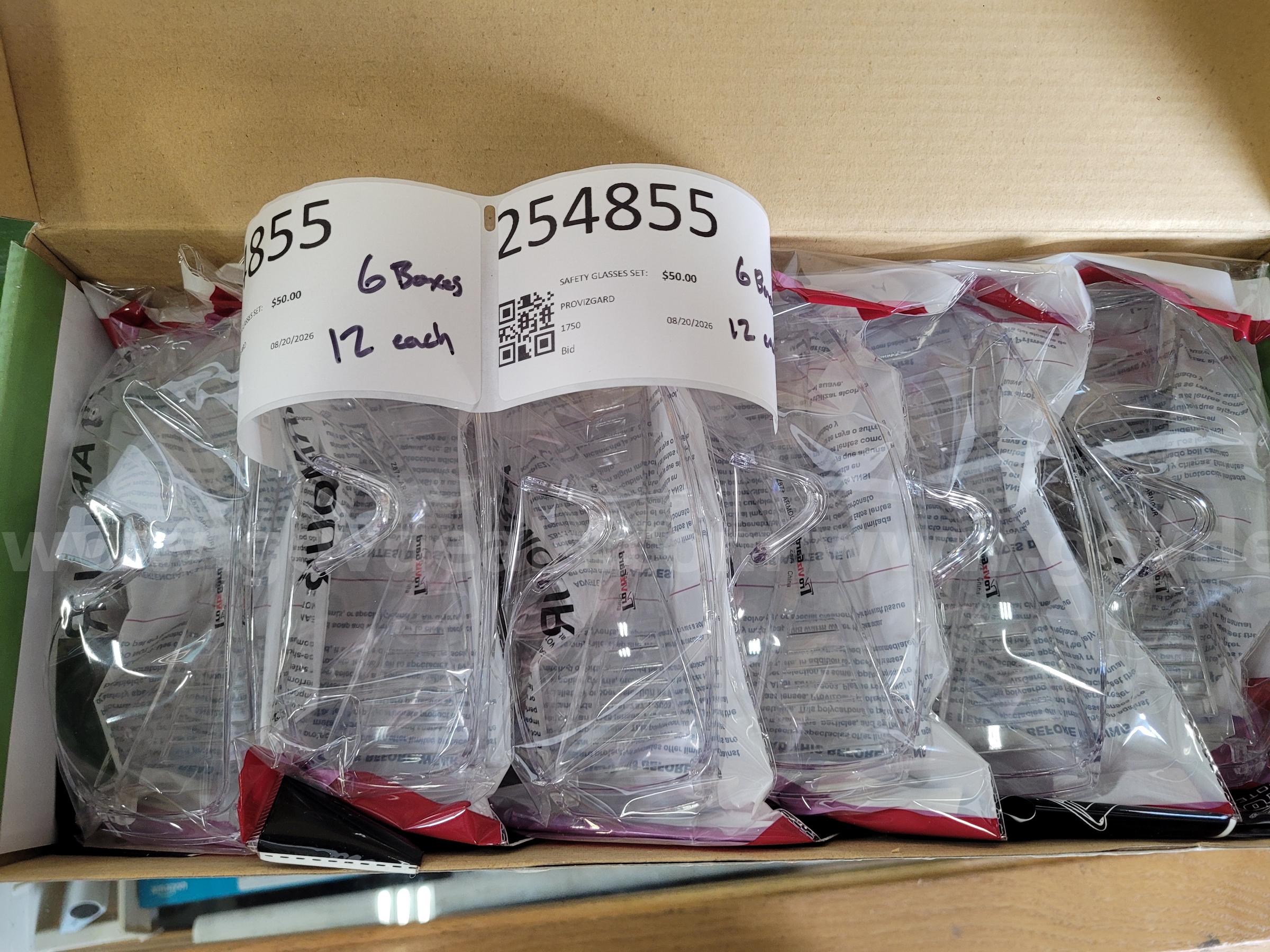SAFETY GLASSES SET: CLEAR PROVIZGARD 1750 Government Surplus Auction - Photo #2