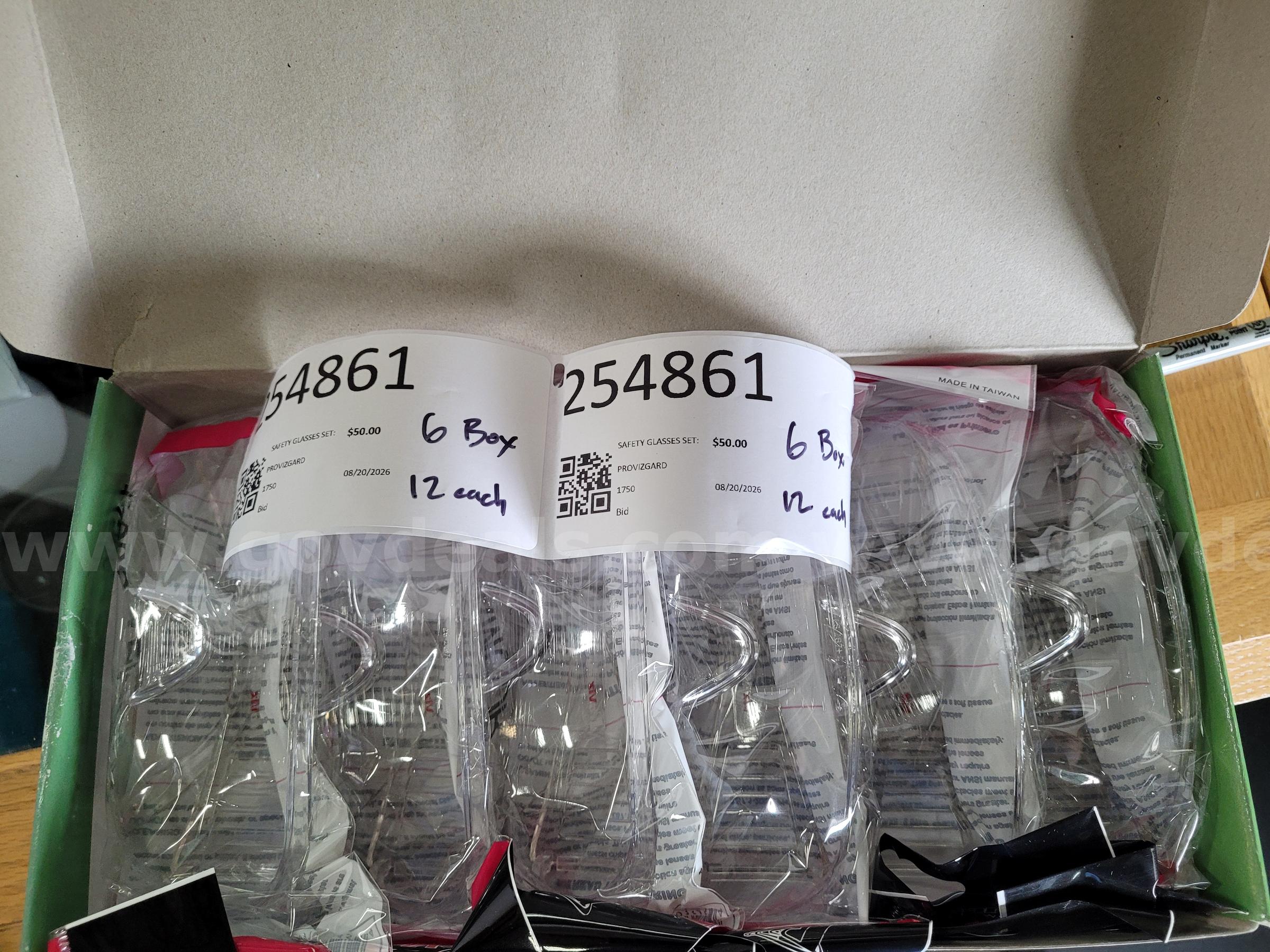 SAFETY GLASSES SET: CLEAR PROVIZGARD 1750 Government Surplus Auction - Photo #2