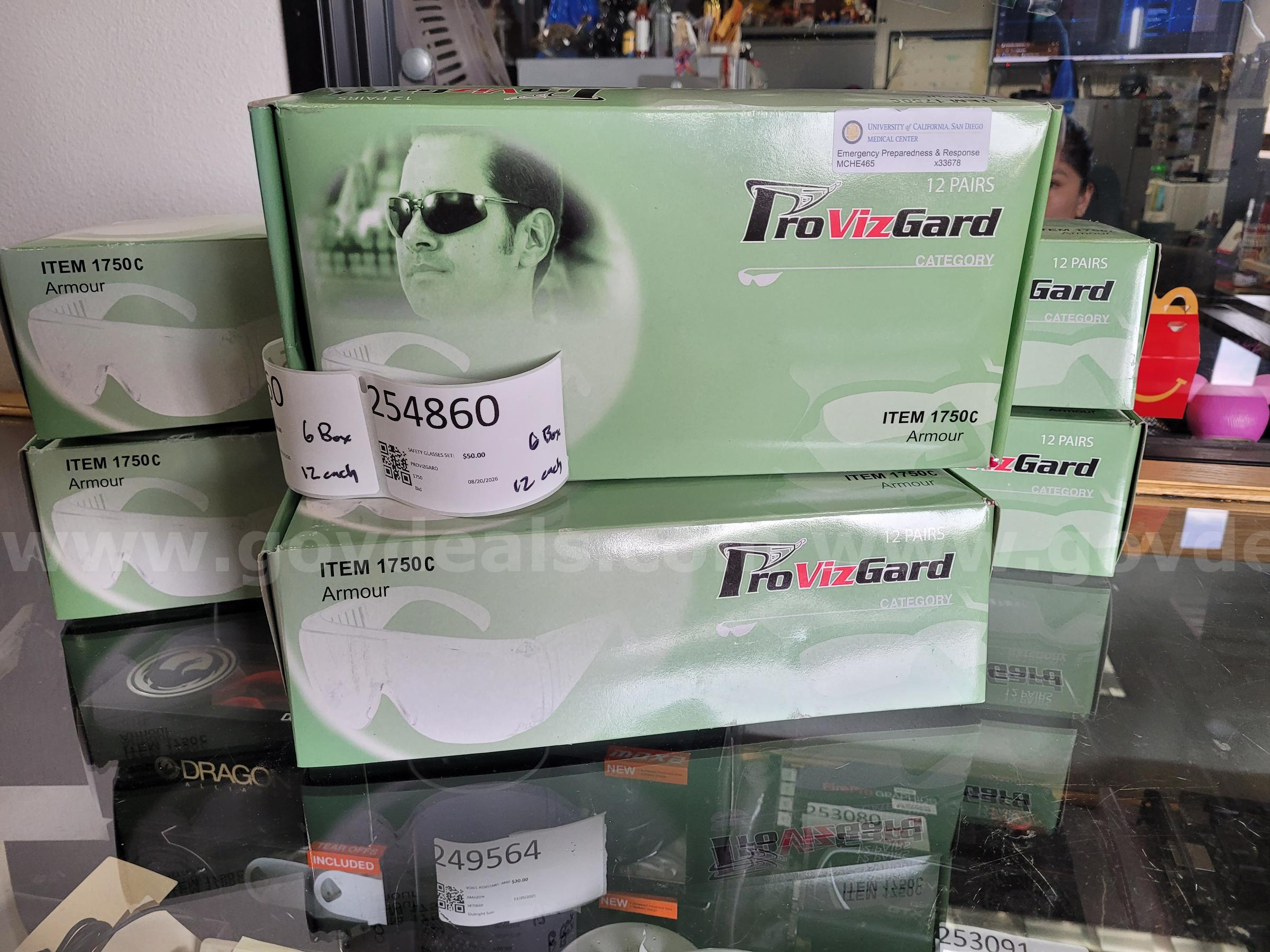 SAFETY GLASSES SET: CLEAR PROVIZGARD 1750 Government Surplus Auction - Primary Photo