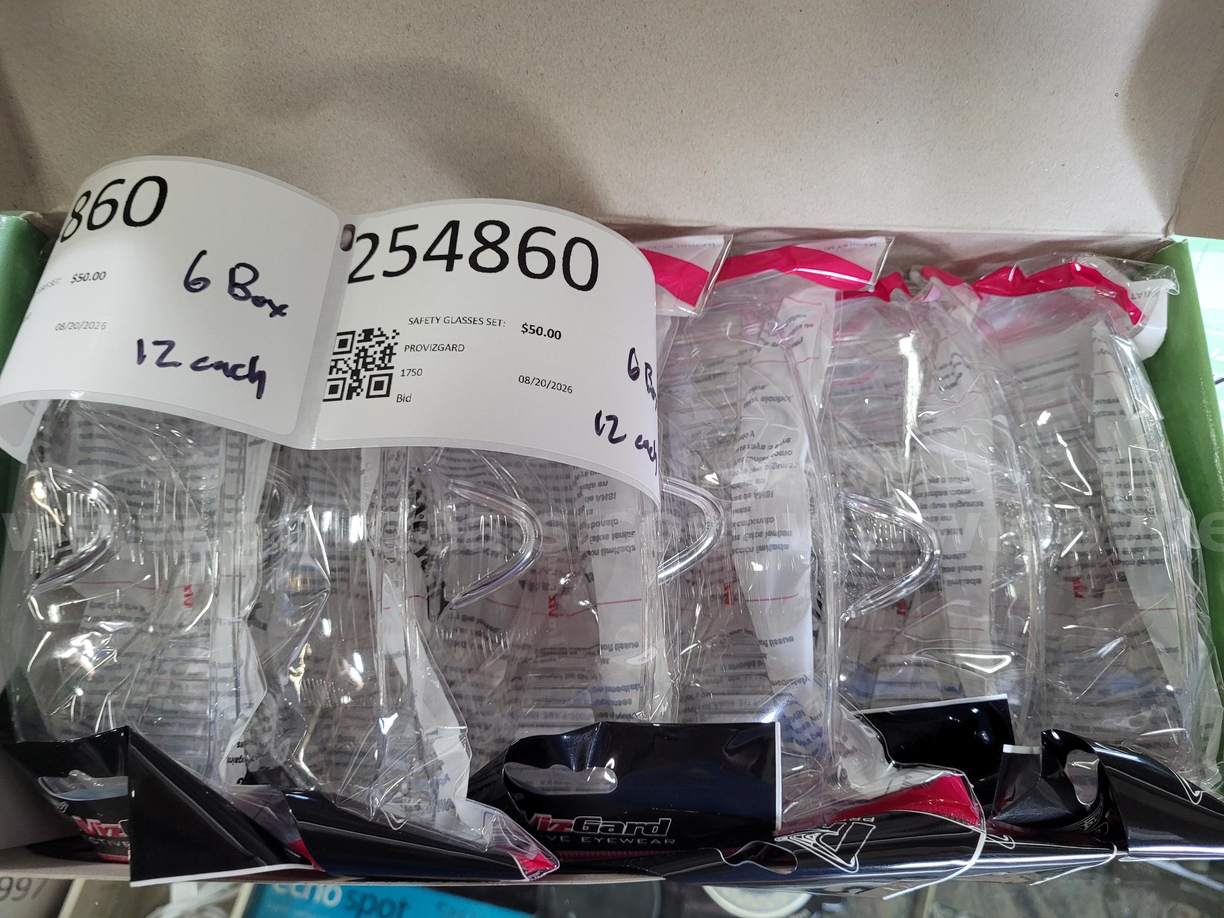 SAFETY GLASSES SET: CLEAR PROVIZGARD 1750 Government Surplus Auction - Photo #2