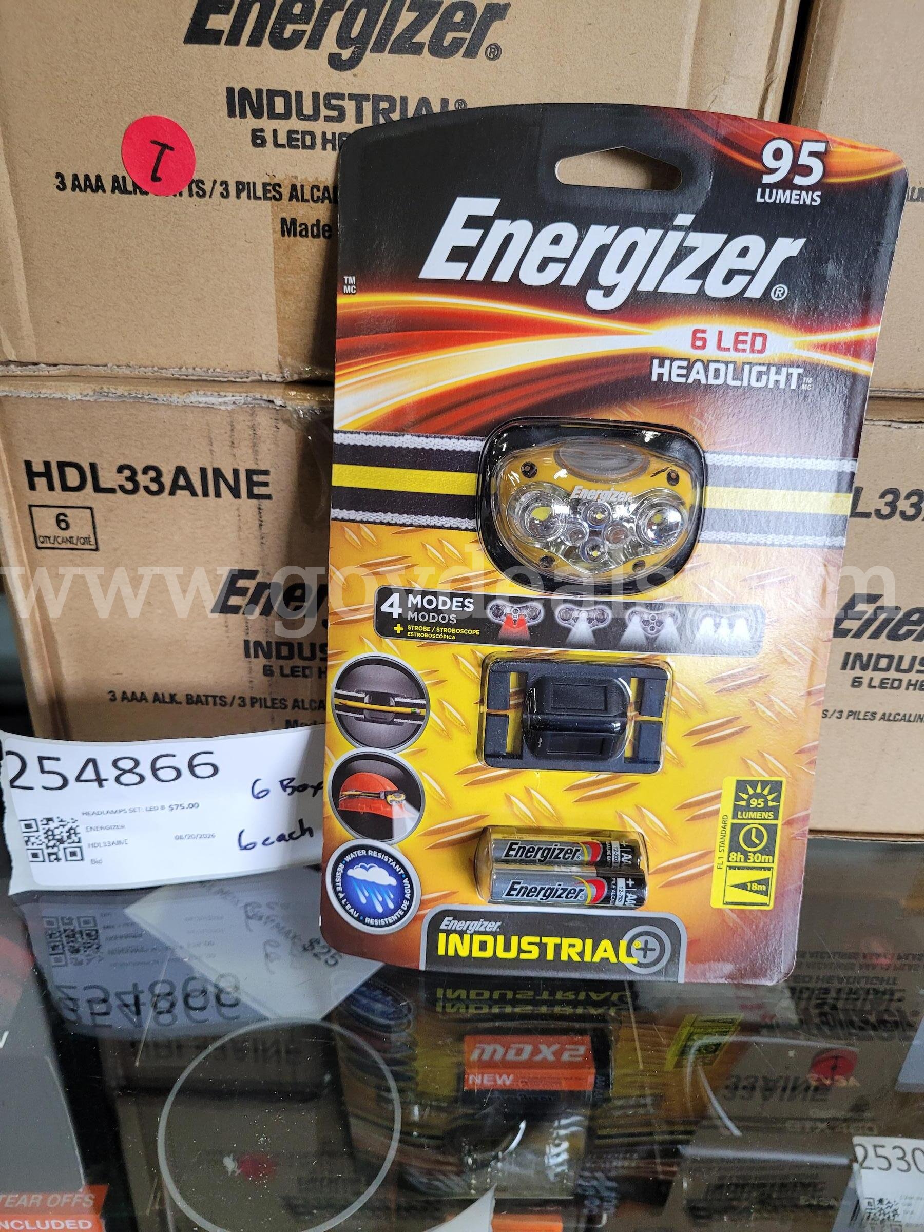 HEADLAMPS SET: LED BATTERY POWERED ENERGIZER HDL33AINE Government Surplus Auction - Photo #2