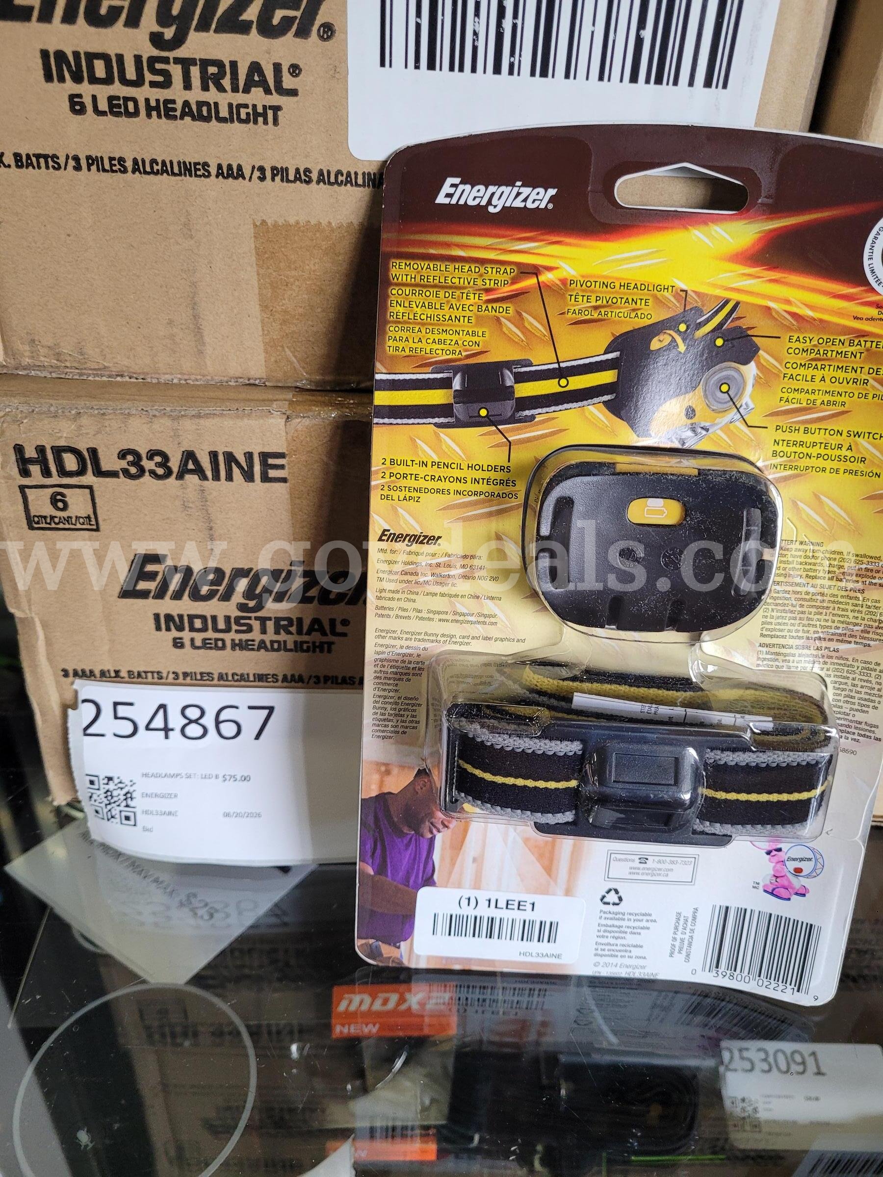 HEADLAMPS SET: LED BATTERY POWERED ENERGIZER HDL33AINE Government Surplus Auction - Photo #3