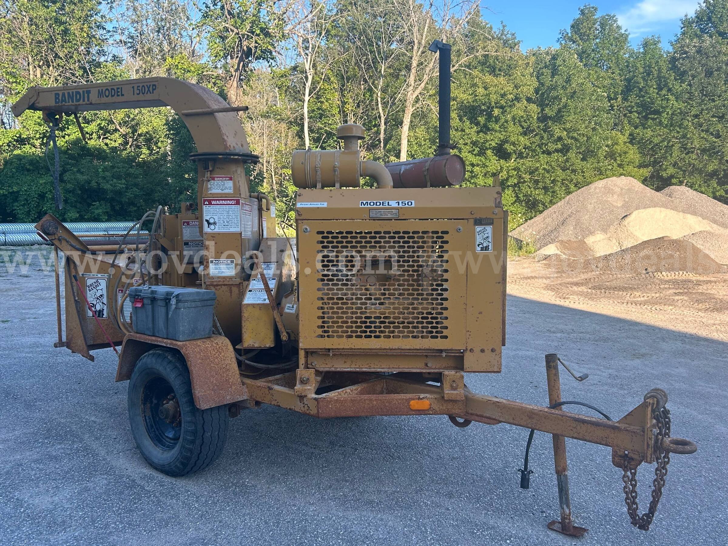 1991 Bandit 150XP wood chipper, 664 hours, working condition, sold as-is where-is.