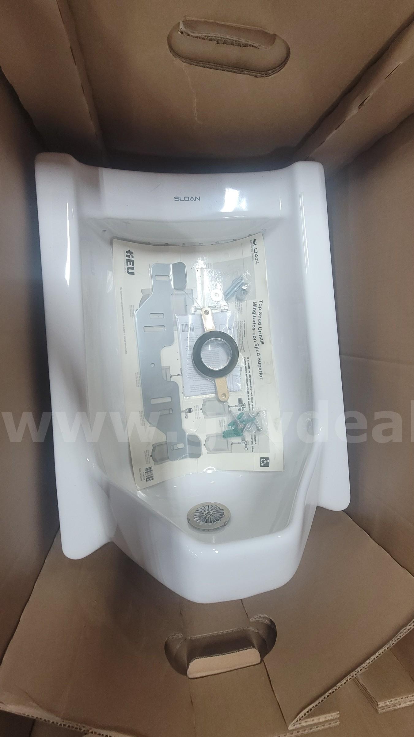 **** MEN MOUNTED COMMERCIAL URINAL NEW IN A BOX LOT OF 5 **** (I)   Government Surplus Auction - Primary Photo