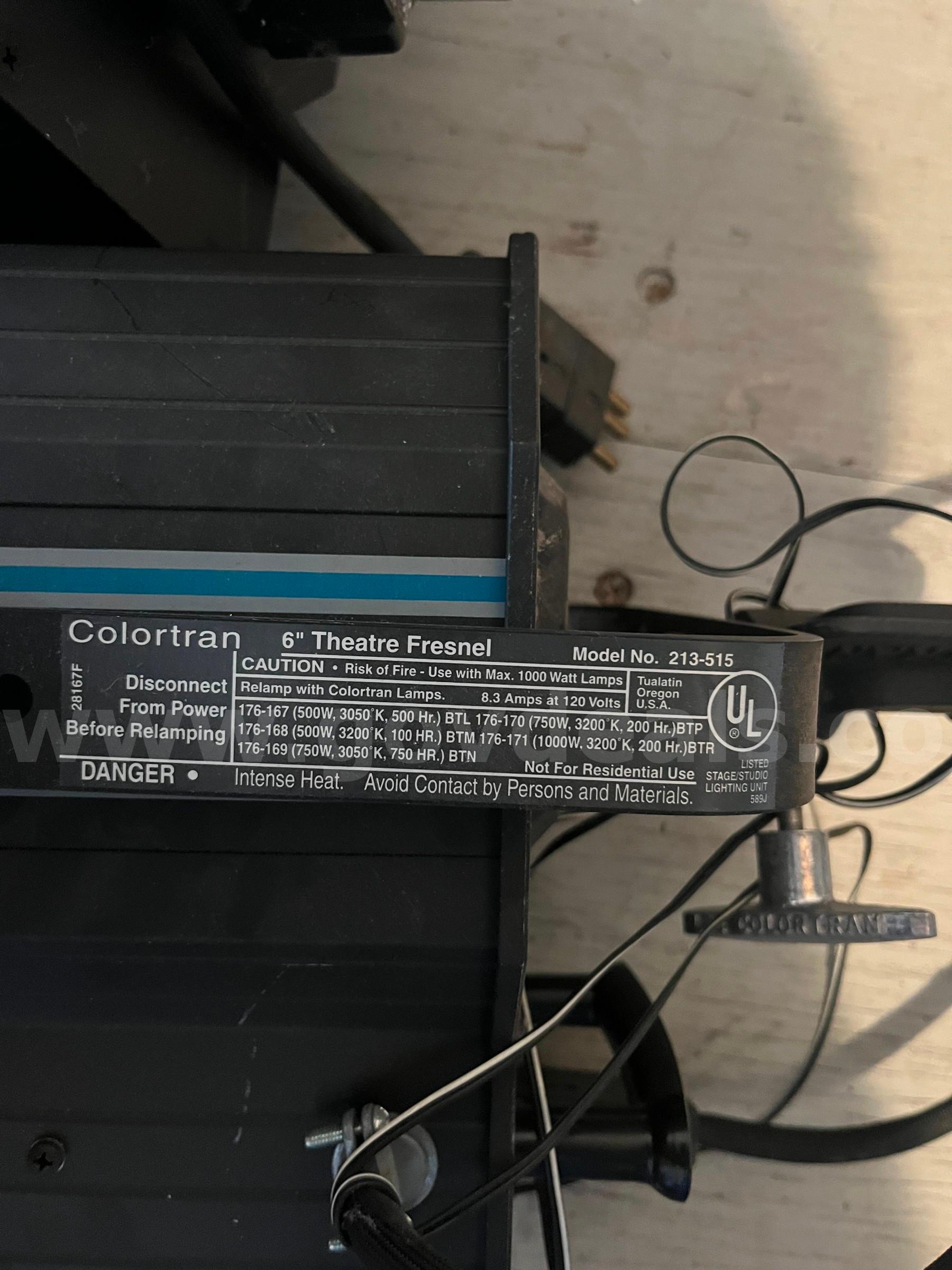 Lot of 3 – Colortran 6" Theatre Fresnel Stage Lights  14 Government Surplus Auction - Photo #2