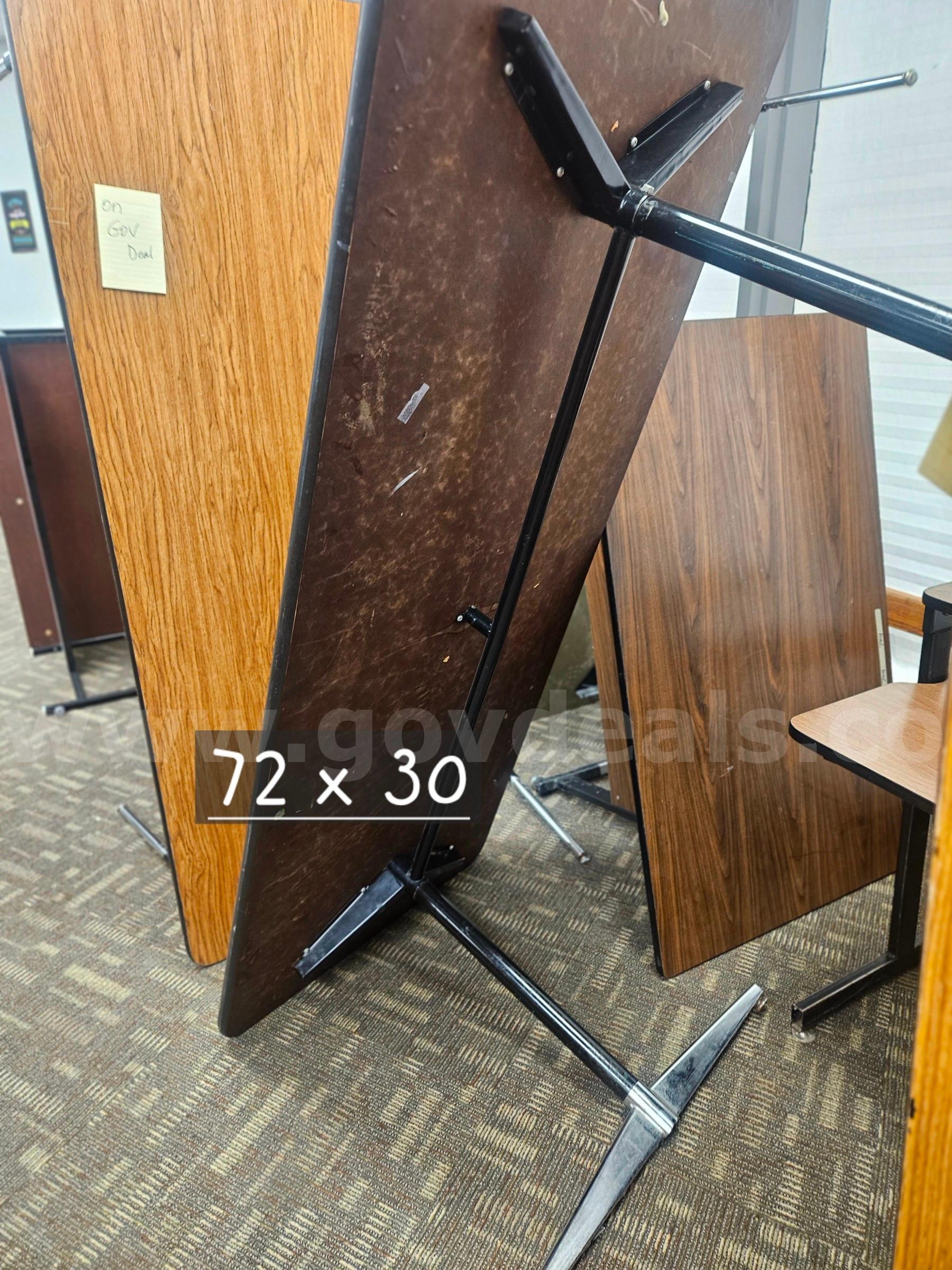 Laminate Tables – 72 x 30 Classroom/Training Tables (Fixed Legs)   Government Surplus Auction - Photo #4
