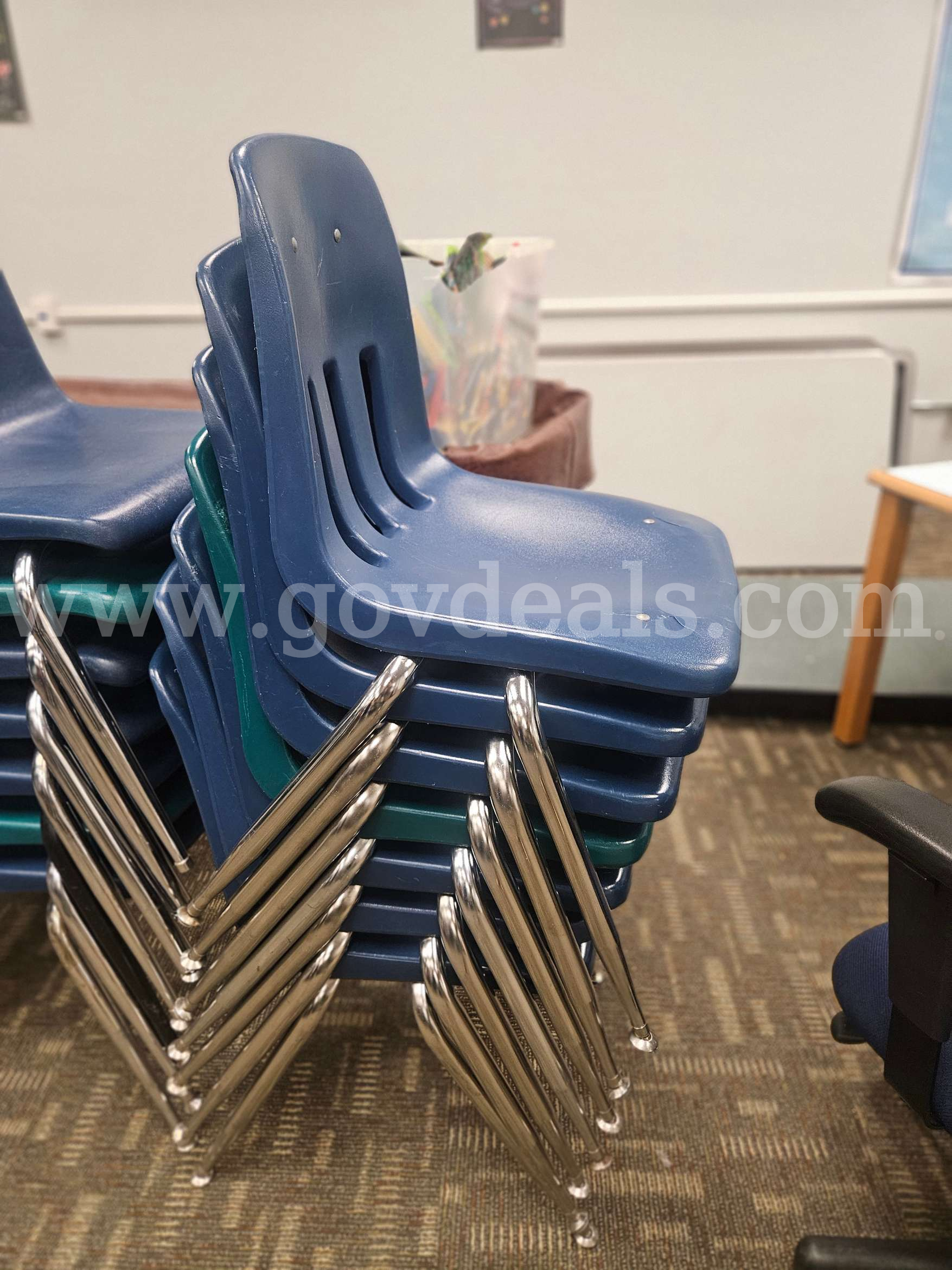 Chairs - Plastic Stacking School Surplus Lot 6 of 7
