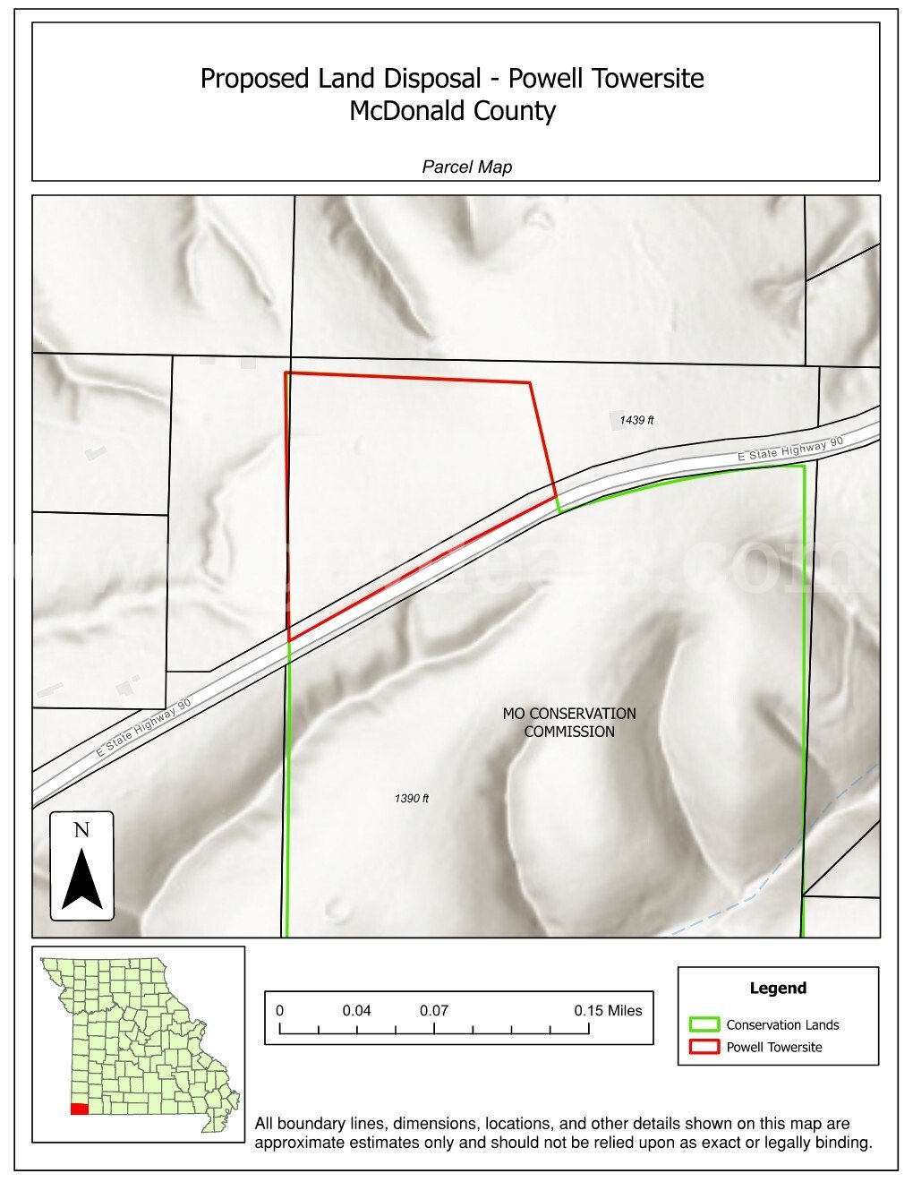 7.25 Acres of Wooded Recreational Land in McDonald County   Government Surplus Auction - Photo #3