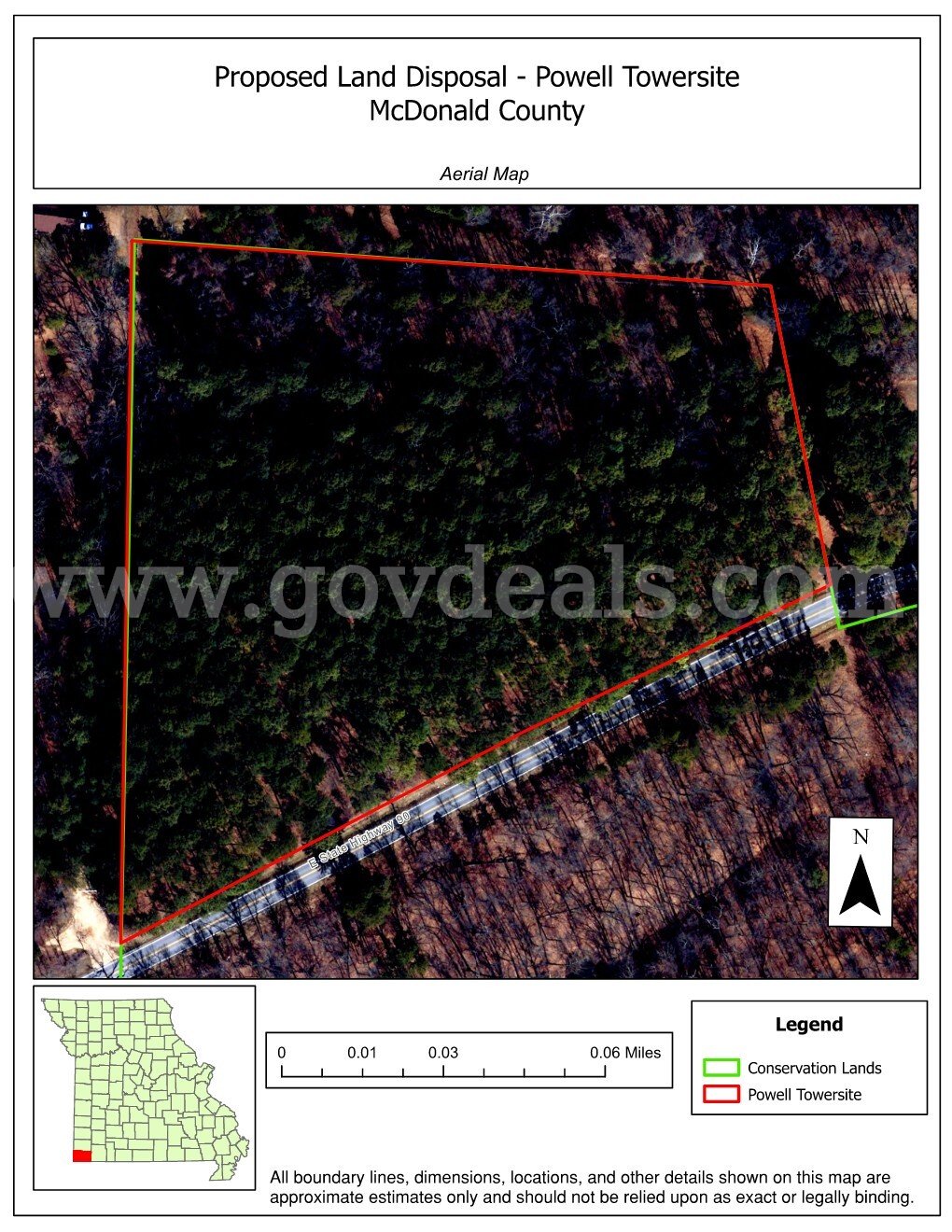 7.25 Acres of Wooded Recreational Land in McDonald County   Government Surplus Auction - Photo #5