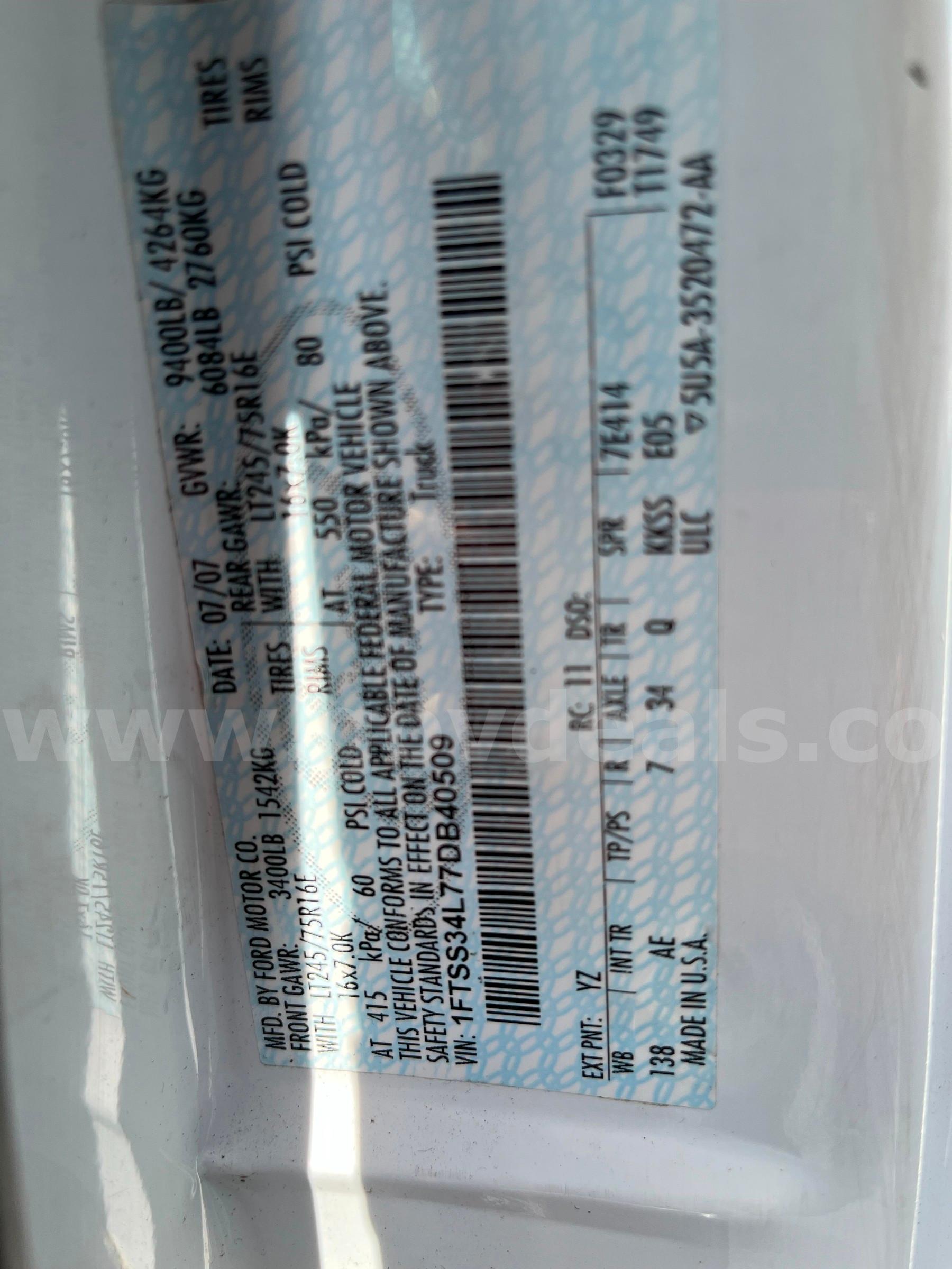 2007 Ford Econoline Ford Econoline Government Surplus Auction - Photo #6