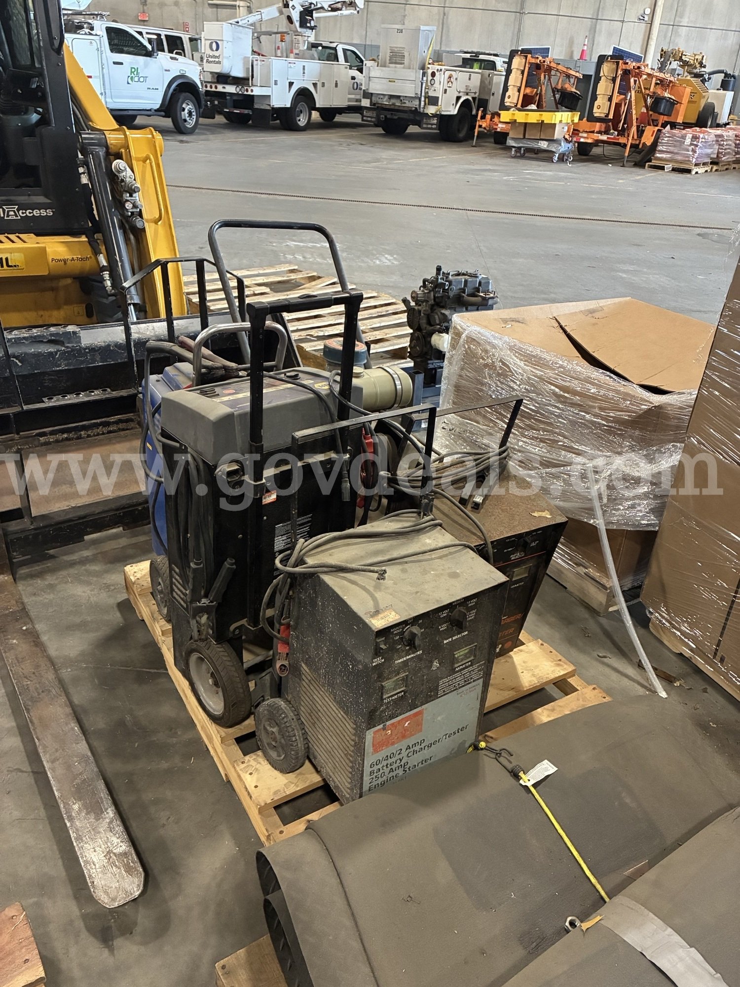 Pallet of battery chargers   Government Surplus Auction - Primary Photo