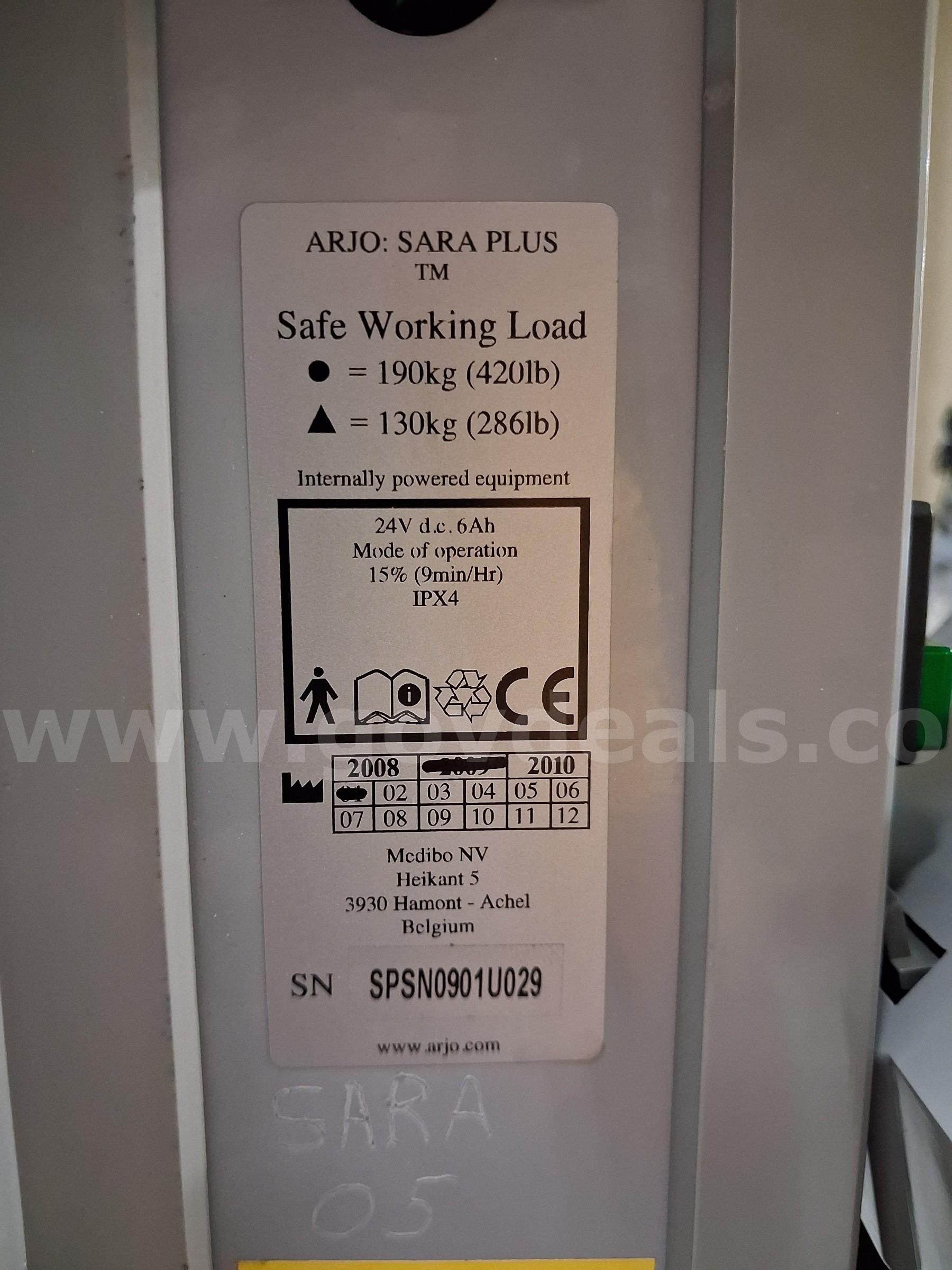 Arjo Sara Plus Lift - Operational Arjo Huntleigh HEP0001-US Government Surplus Auction - Photo #6