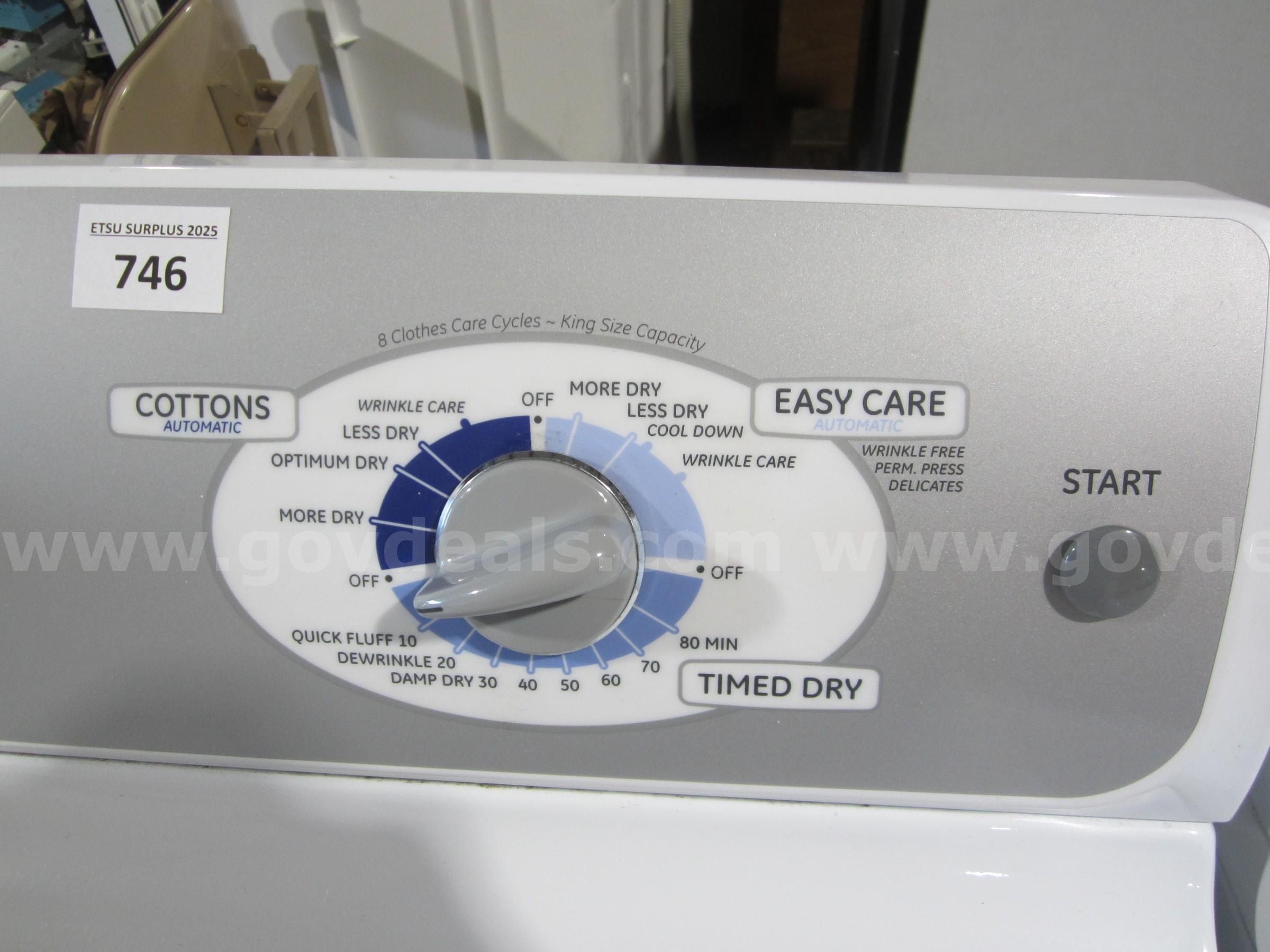 GE DRYER  LOT 746  746 Government Surplus Auction - Photo #2