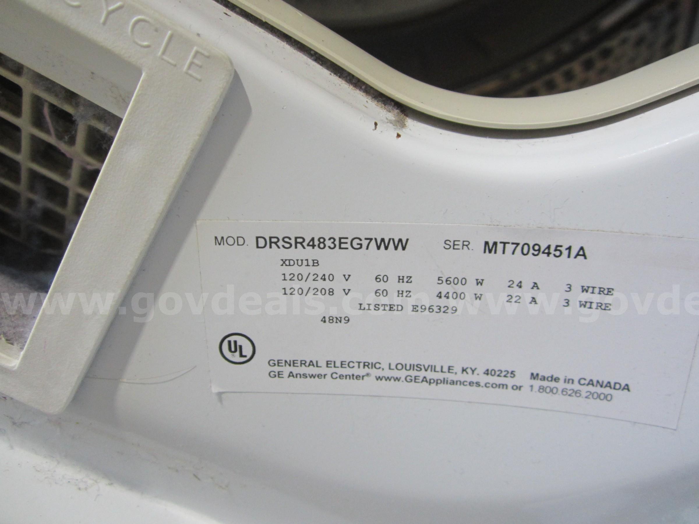 GE DRYER  LOT 746  746 Government Surplus Auction - Photo #5
