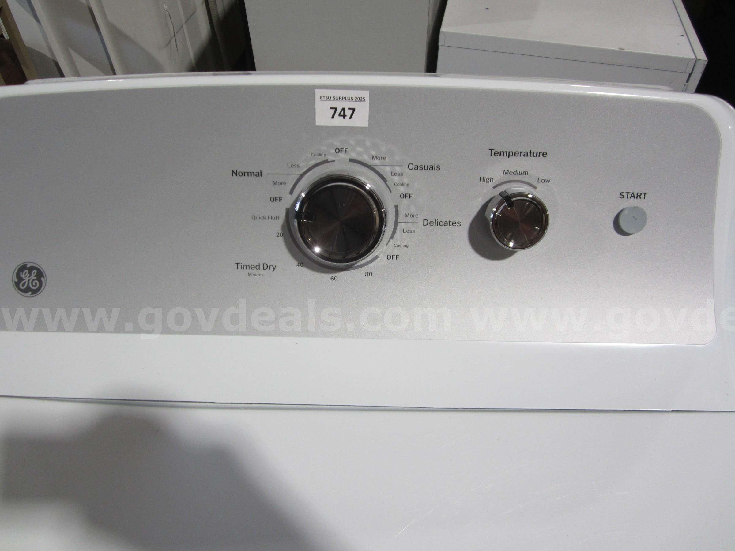 GE DRYER  LOT 747  747 Government Surplus Auction - Photo #2