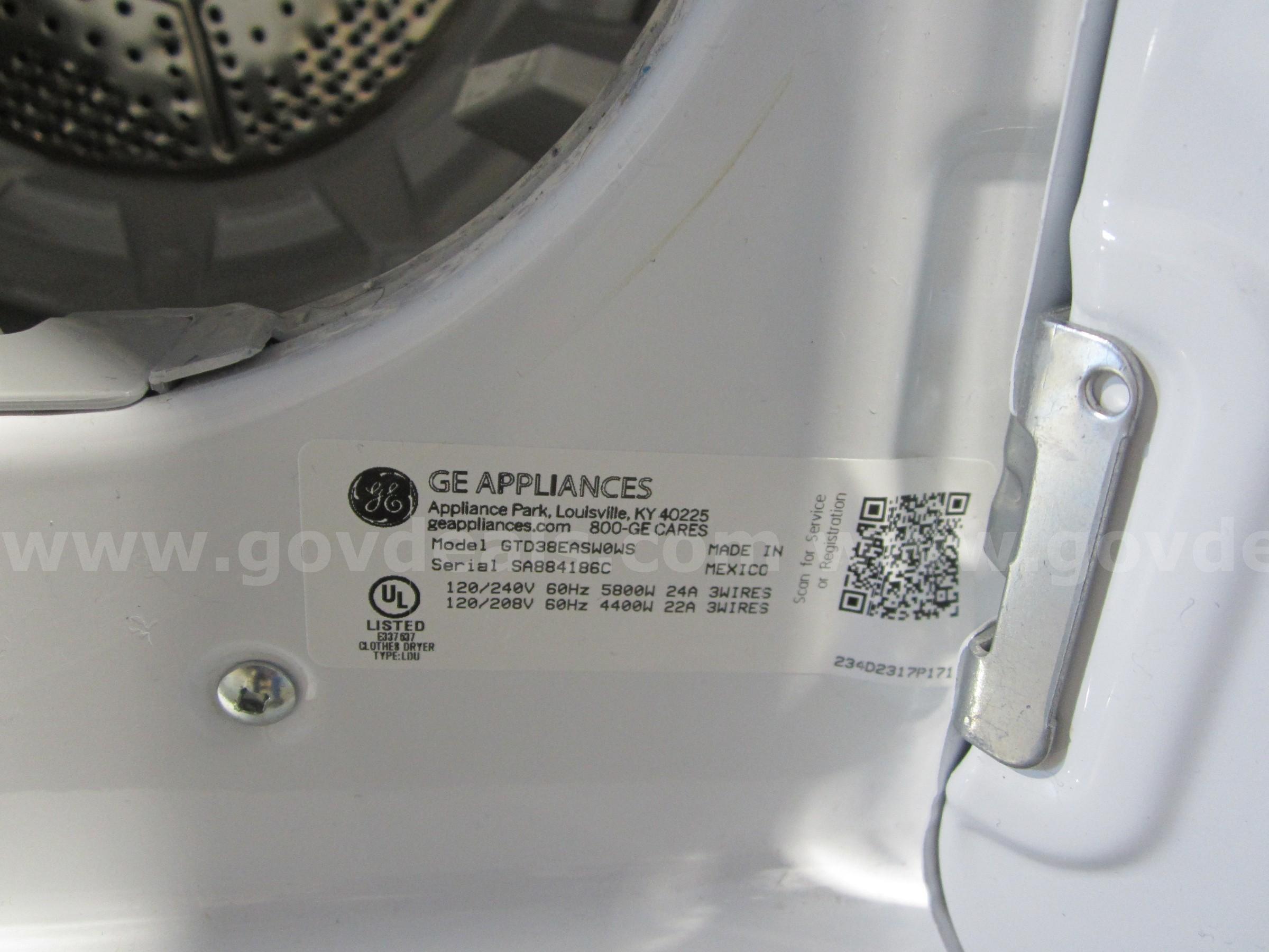 GE DRYER  LOT 747  747 Government Surplus Auction - Photo #4