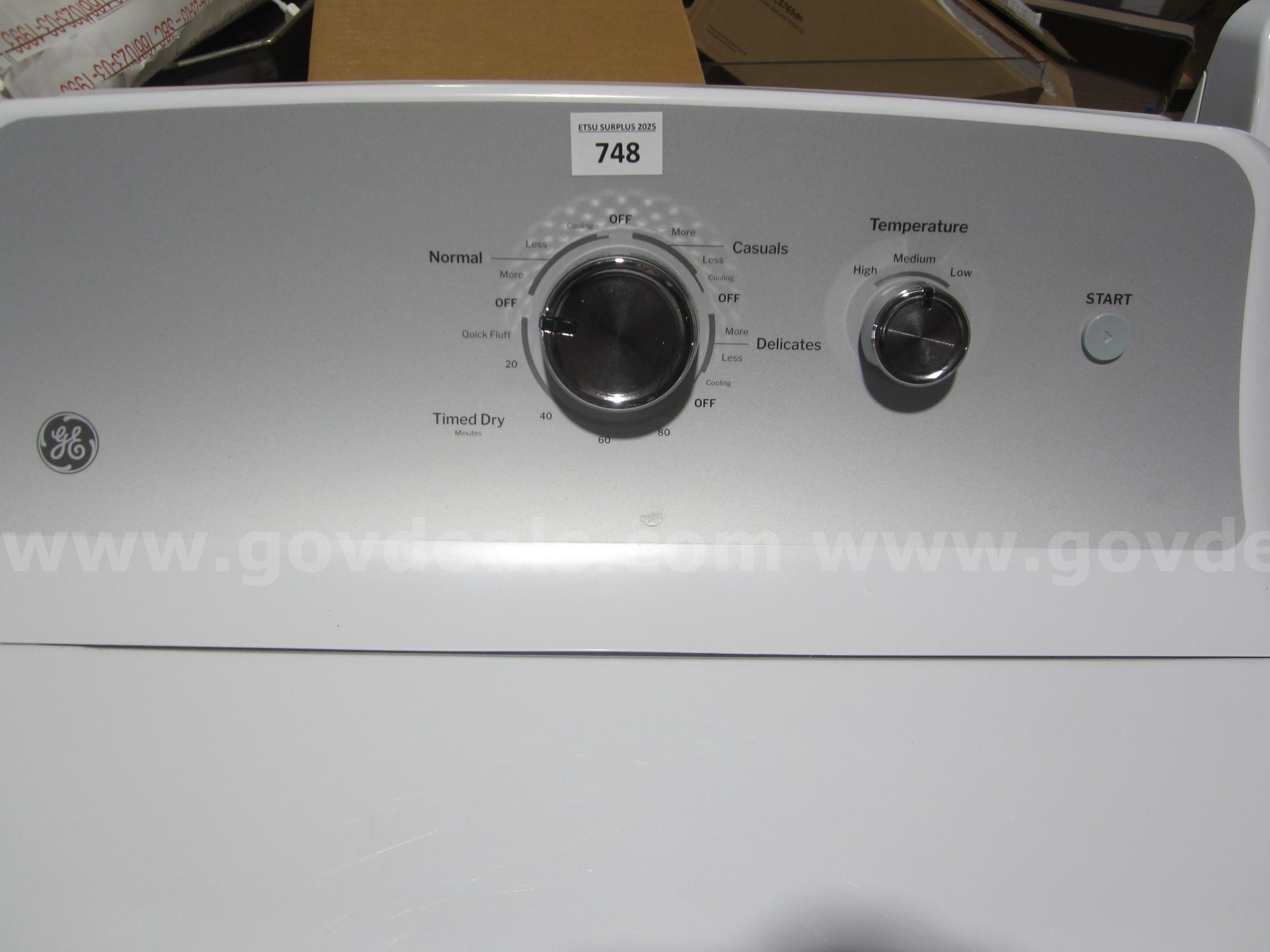 GE DRYER  LOT 748  748 Government Surplus Auction - Photo #2
